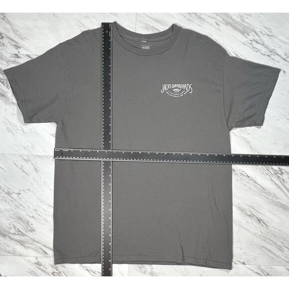 Jack’s Surfboards Gray Logo Tee Shirt Size L California Surf Classic #9 - Picture 2 of 5